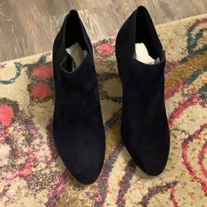 Dark navy suede booties. Bandolino size 8